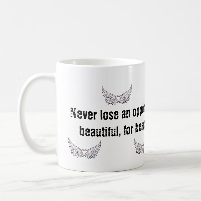 Ailes anges personnalisables tasse de café (Gauche)
