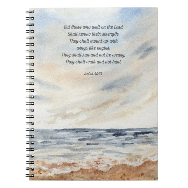 Ailes Comme Eagles Isaiah Bible Verse Carnet (Devant)