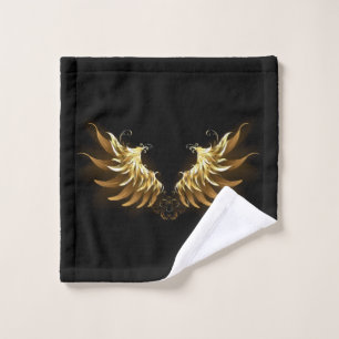 Ailes d'ange dorées sur fond noir