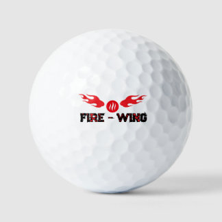 Ailes de feu de balle de golf en flammes