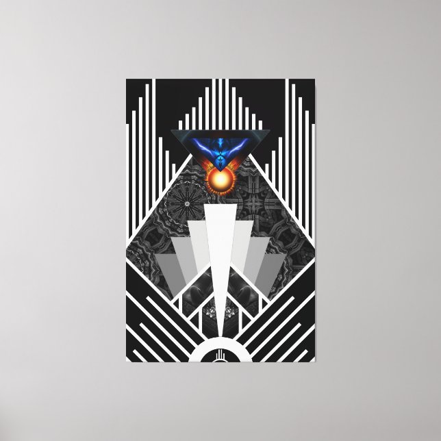 Ailes De La Lumière Déco Mech Flare Canvas Imprime (Recto)