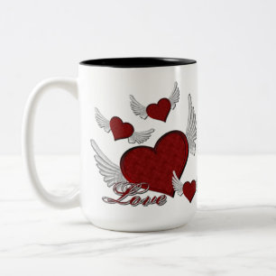 Ailes De L'Amour Rouge Logo Café Mug
