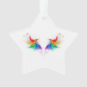 Ailes fluffy arc-en-ciel