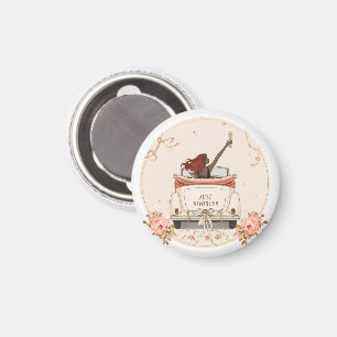 Aimablement Divorcé dans Fleurs Élégant Magnet