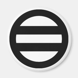 AIMANT 丸 に 二 つ 引 き