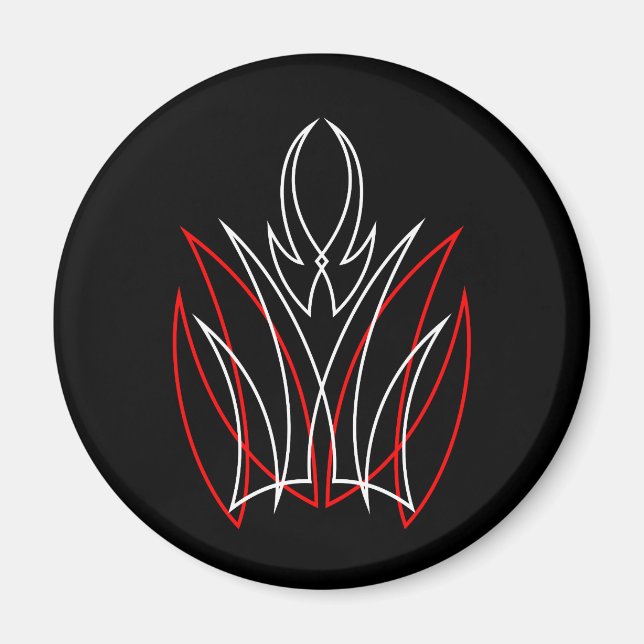 Aimant 0001 Pinstripe Rouge et Blanc (Devant)