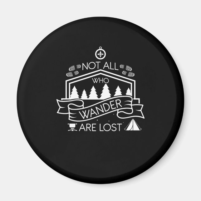 Aimant 04.Hiking Not All Who Wander Are Lost (Devant)