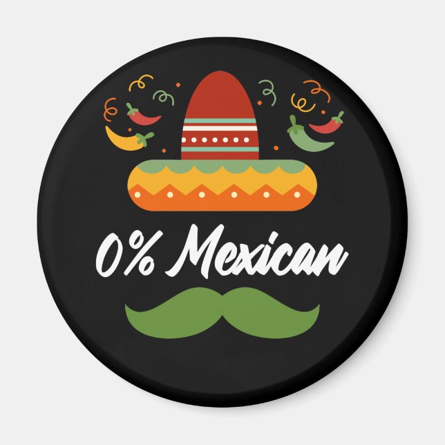 Aimant 0% Mexicain Cinco De Drinko Cinco De Mayo (Devant)