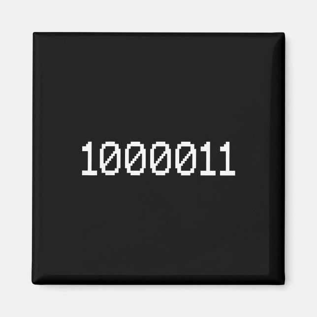 Aimant 1000011 Code binaire pour 67 mème technologique dr (Devant)