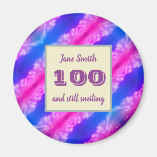 Aimant 100 Birthday Celebration Vibrant Neon Color Favor