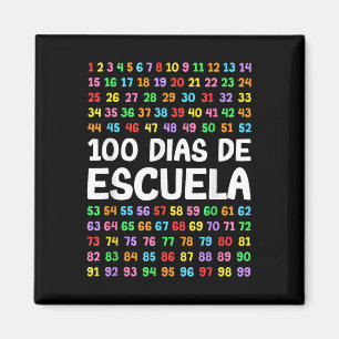 Aimant 100 Dias De Escuela Enseignant Espagnol