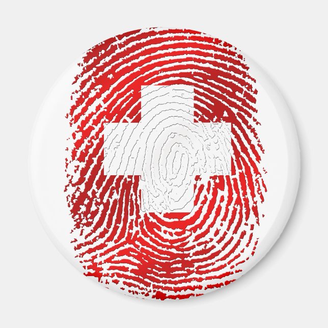 Aimant 100% empreintes digitales suisses Cadeaux du drape (Devant)