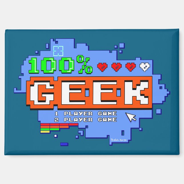 Aimant 100% Geek (Recto)