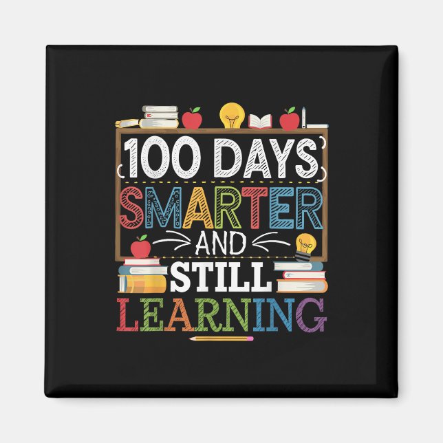 Aimant 100 Jours Couleurs Plus Intelligentes Et Apprentis (Devant)