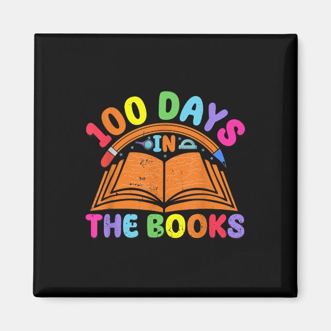 Aimant 100 Jours Dans Les Livres Lecture Enseignant 100èm (Devant)