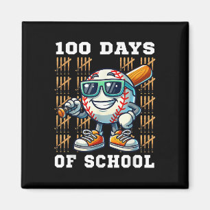 Aimant 100 Jours De Baseball Scolaire 100E Jour D'École