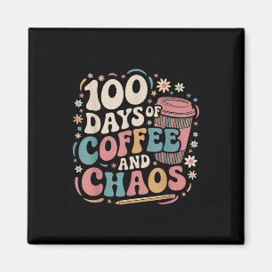 Aimant 100 Jours De Café Chaos Chemise 100E Jour De