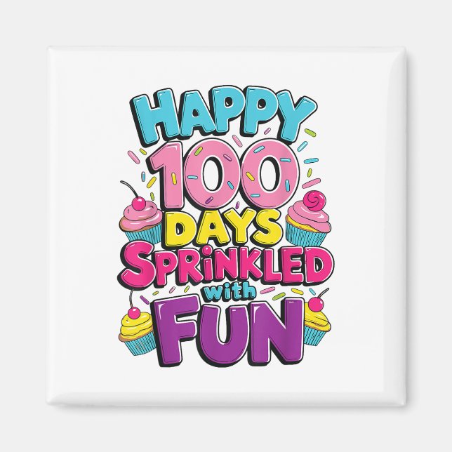 Aimant 100 Jours De Cupcake Fun 100E Jour De (Devant)