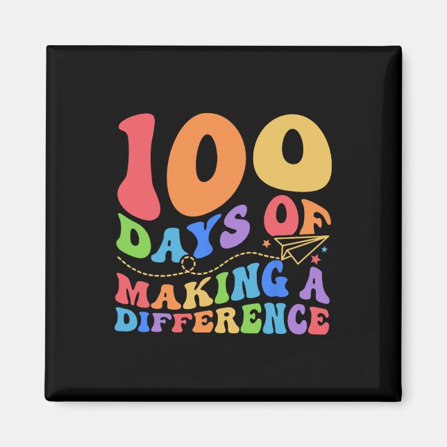 Aimant 100 Jours de faire la différence 100e Jour Tea de  (Devant)
