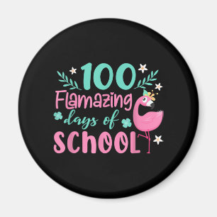 Aimant 100 Jours De Flamazing De L'École Flamant rose d