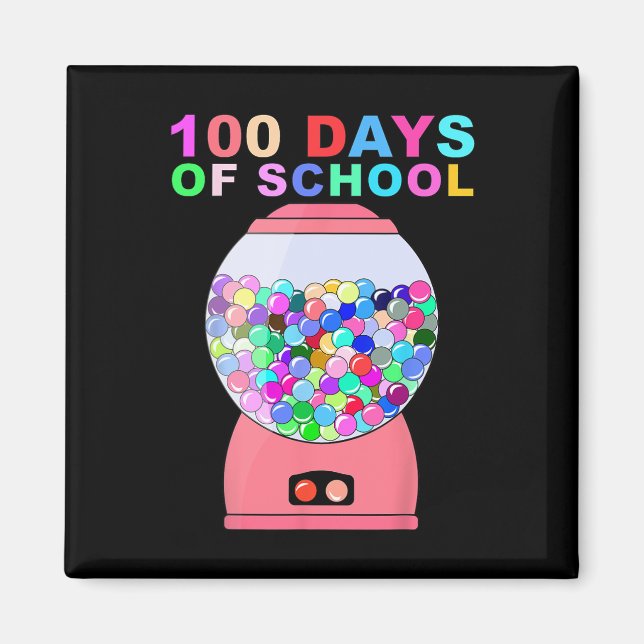 Aimant 100 Jours De Machine De Gumball Scolaire Pour Les  (Devant)