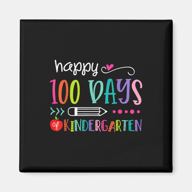 Aimant 100 Jours De Maternelle 100E Jours D'École (Devant)