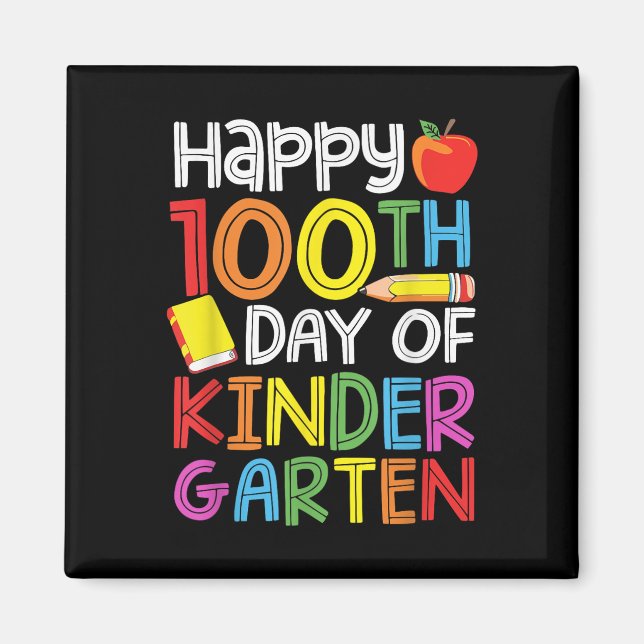 Aimant 100 Jours De Maternelle Enseignant Enfants 100E Jo (Devant)