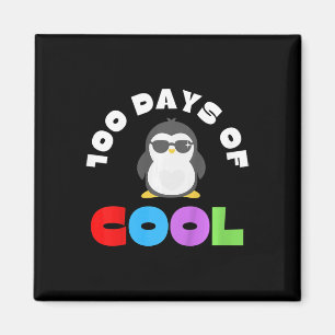 Aimant 100 Jours D'École 100 Jours D'École Cool Penguin