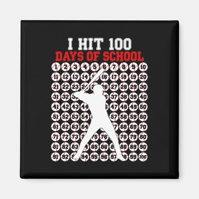 Aimant 100 jours d'école Bysebyll 100e jour d'école garço (Devant)