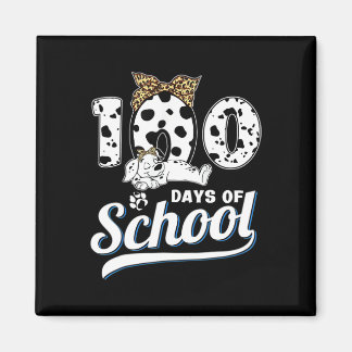 Aimant 100 Jours D'École Dalmatienne Chien Garçons Filles