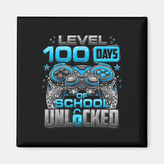 Aimant 100 Jours D'École Déverrouillé Garçons 100E Jour D (Devant)