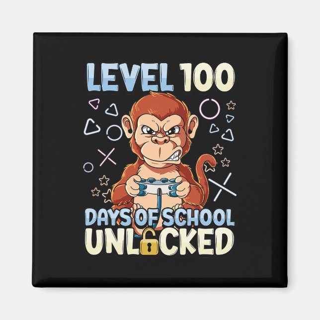 Aimant 100 Jours D'École Déverrouillés 2 (Devant)