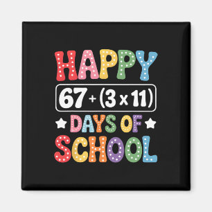 Aimant 100 Jours D'école Équation Mathématique Groovy 67 