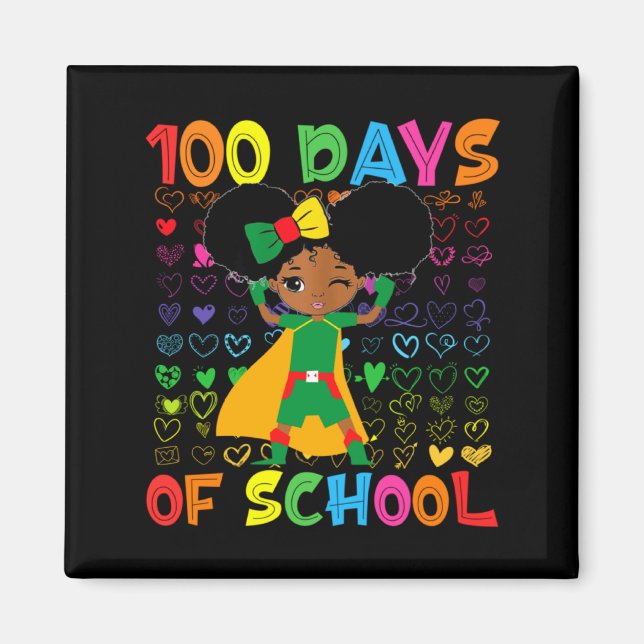 Aimant 100 Jours D'école Et Mois De L'histoire Africaine  (Devant)