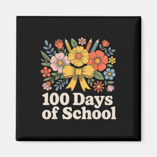Aimant 100 jours d'école floral Clroom