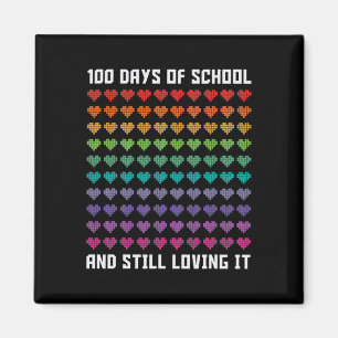 Aimant 100 Jours d'école mignonne et toujours aimer Coeur