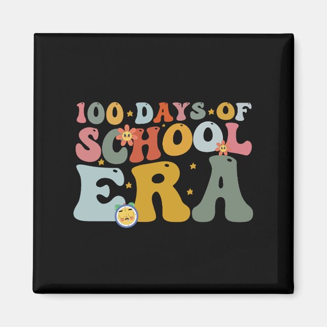 Aimant 100 jours d'école Prof cool pour enfants (Devant)