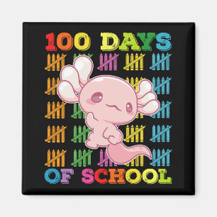 Aimant 100 jours d'école Professeur Axolotl