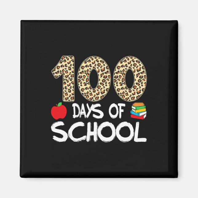 Aimant 100 Jours D'école Professeur Léopard 100ème Jour D (Devant)