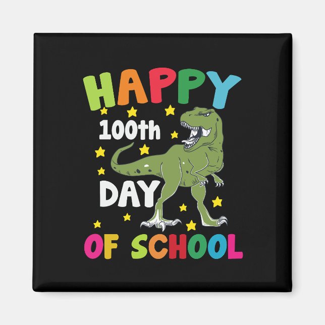 Aimant 100 jours d'école Trex 100e jour d'école  (Devant)
