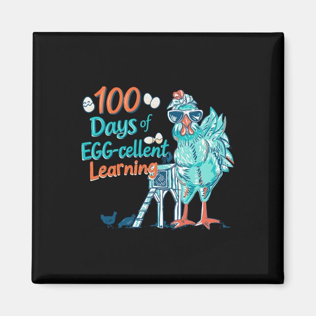 Aimant 100 Jours Enseignant Extra Intelligent Enfants 100 (Devant)