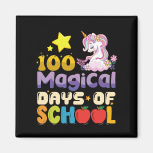 Aimant 100 Jours Magiques D'école Licorne Professeur