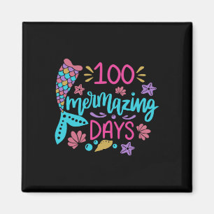 Aimant 100 Jours Merveilleux De L'École Mermaid Tail Girl