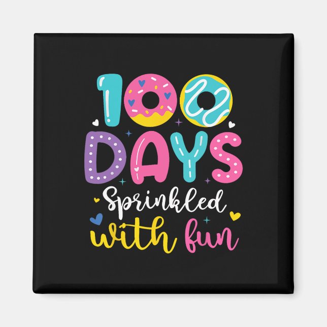 Aimant 100 Jours Saupoudrés De Fun Donut 100E Jour De Sch (Devant)