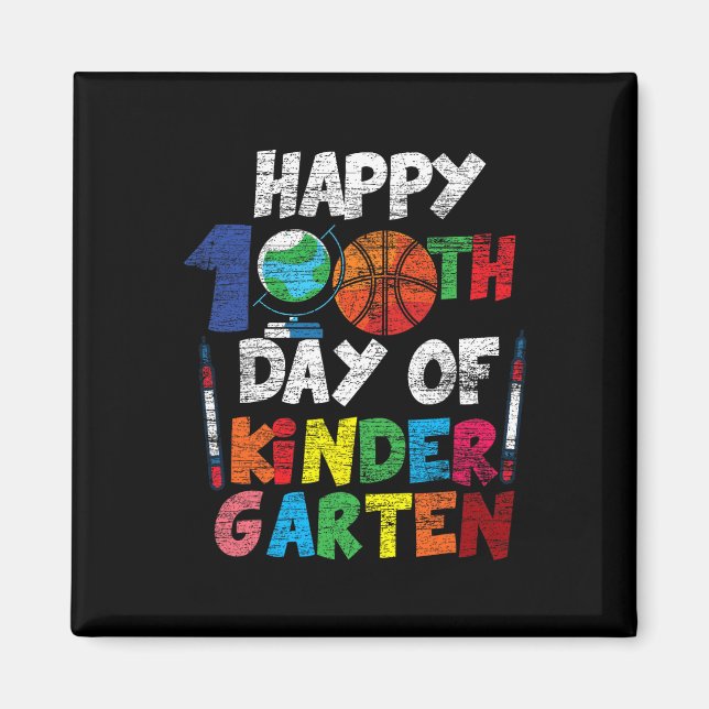 Aimant 100E Jour De Kinder Garten Mignonne 100 Jours D'Éc (Devant)