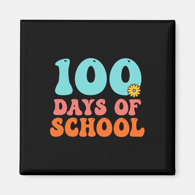 Aimant 100e Jour De L'École 100 Jours De L'Enseignant Stu (Devant)