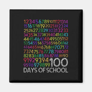 Aimant 100e Jour De L'École Enseignant Enfants 100 Jours