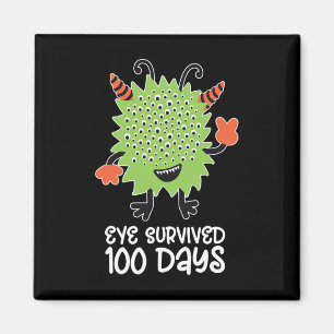 Aimant 100e Jour De L'École Monster Garçons Enfants Oeil