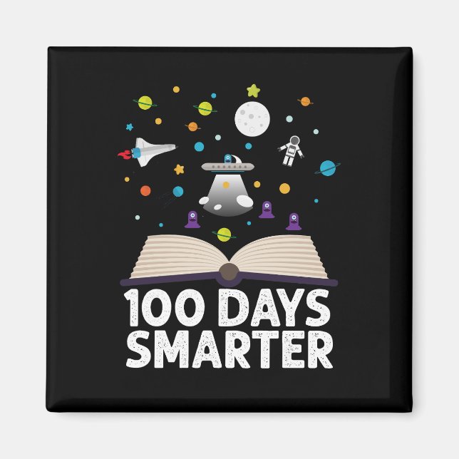 Aimant 100e jour d'école 100 jours de livres plus intelli (Devant)