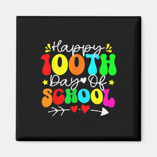 Aimant 100e jour d'école enseignant enfants enfant heureu